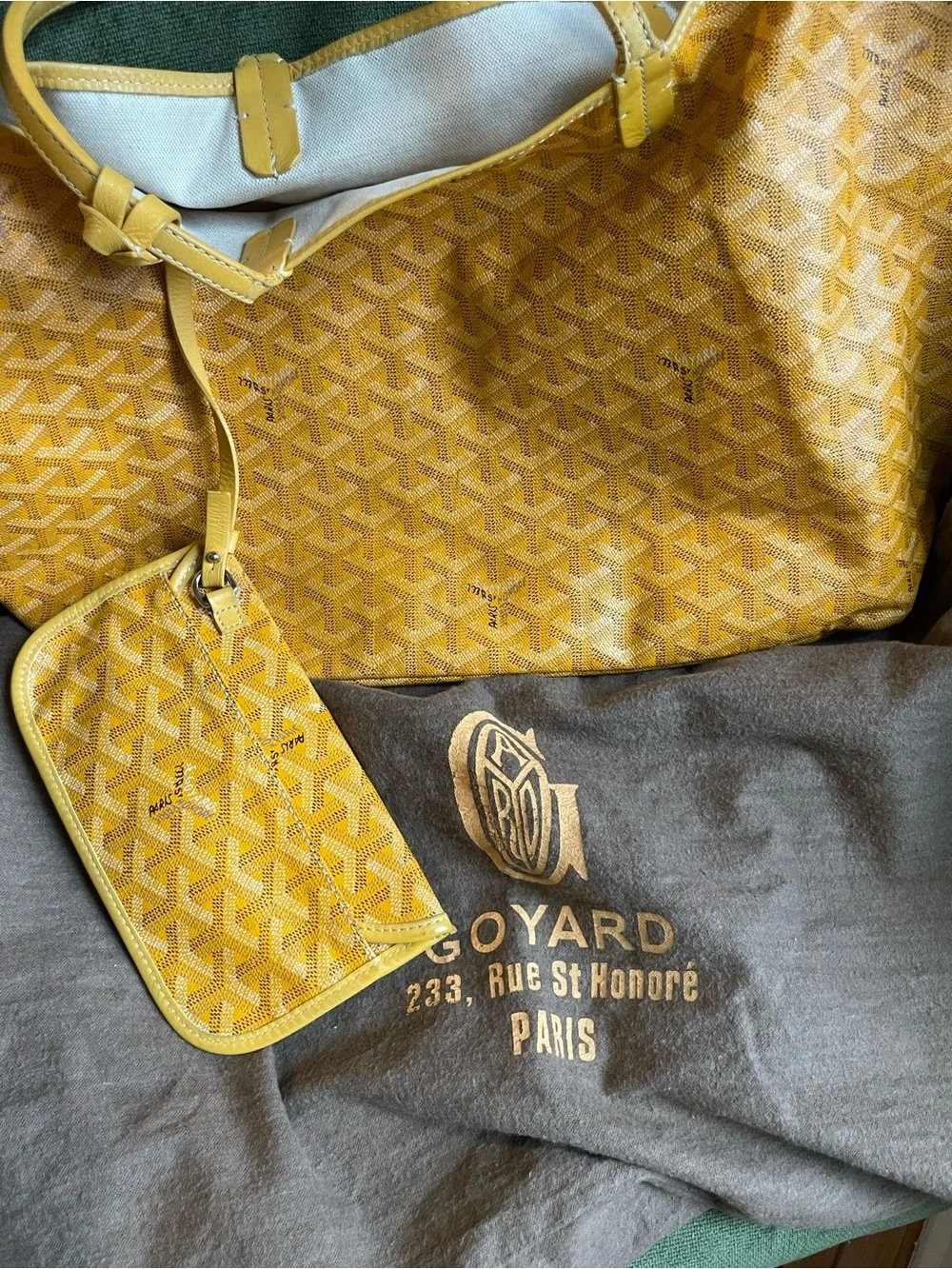 Authentic Goyard Saint Louis Tote Coated Canvas PM